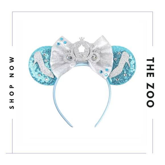 Headband Scrunchie and Hair Clips with Mouse Ears Cinderella - Picture 2 of 4